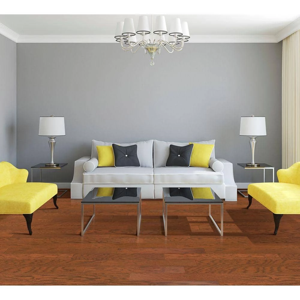 Oak Almond 3/8 in. Thick x 5 in. Wide x Varying Length Engineered Hardwood Flooring (24.15 sq. ft. / case) by Heritage Mill 4 Oak Almond 3/8 in. Thick x 5 in. Wide x Varying Length Engineered Hardwood Flooring (24.15 sq. ft. / case) by Heritage Mill - Image 2