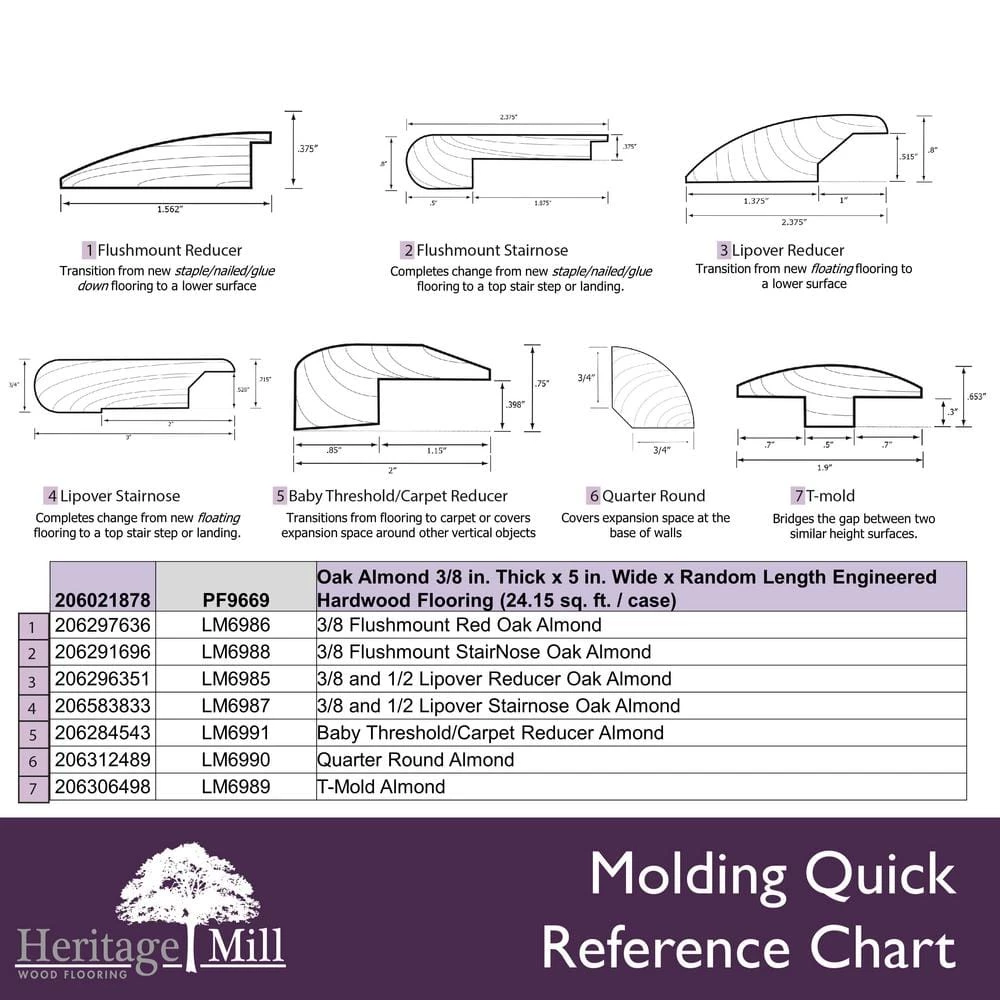 Oak Almond 3/8 in. Thick x 5 in. Wide x Varying Length Engineered Hardwood Flooring (24.15 sq. ft. / case) by Heritage Mill 7 Oak Almond 3/8 in. Thick x 5 in. Wide x Varying Length Engineered Hardwood Flooring (24.15 sq. ft. / case) by Heritage Mill - Image 5
