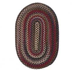 Chestnut Knoll Amber Red 8 ft. x 11 ft. Braided Oval Area Rug by Colonial Mills