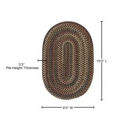 Cedar Cove Dark Brown 8 ft. x 10 ft. Cabin Oval Area Rug by Colonial Mills -Heritage Mill Sales Store dark brown colonial mills area rugs cv89r096x120 76 1000