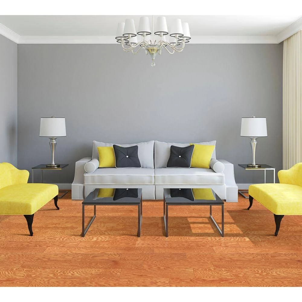 Oak Golden 3/8 in. Thick x 5 in. Wide x Random Length Engineered Hardwood Flooring (24.15 sq. ft. / case) by Heritage Mill 4 Oak Golden 3/8 in. Thick x 5 in. Wide x Random Length Engineered Hardwood Flooring (24.15 sq. ft. / case) by Heritage Mill - Image 2