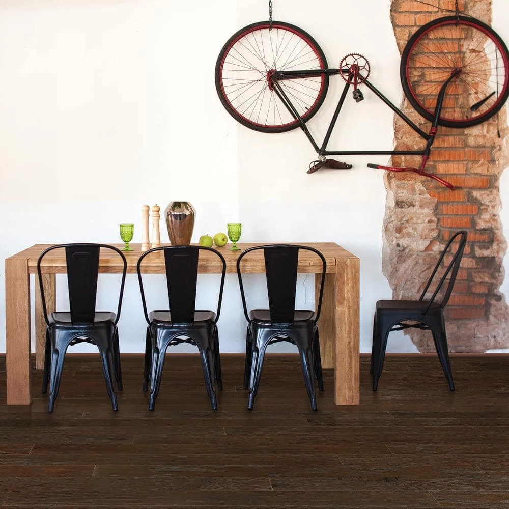 Brushed Oak Graphite 1/2 in. Thick x 5 in. Wide x Random Length Engineered Hardwood Flooring (31 sq. ft. / case) by Heritage Mill 5 Brushed Oak Graphite 1/2 in. Thick x 5 in. Wide x Random Length Engineered Hardwood Flooring (31 sq. ft. / case) by Heritage Mill - Image 3