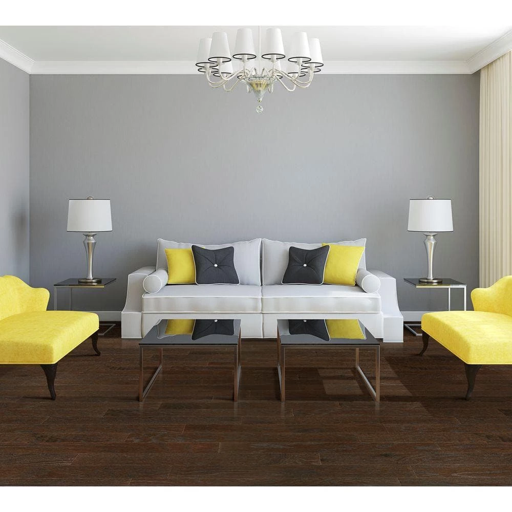 Brushed Oak Graphite 1/2 in. Thick x 5 in. Wide x Random Length Engineered Hardwood Flooring (31 sq. ft. / case) by Heritage Mill 4 Brushed Oak Graphite 1/2 in. Thick x 5 in. Wide x Random Length Engineered Hardwood Flooring (31 sq. ft. / case) by Heritage Mill - Image 2