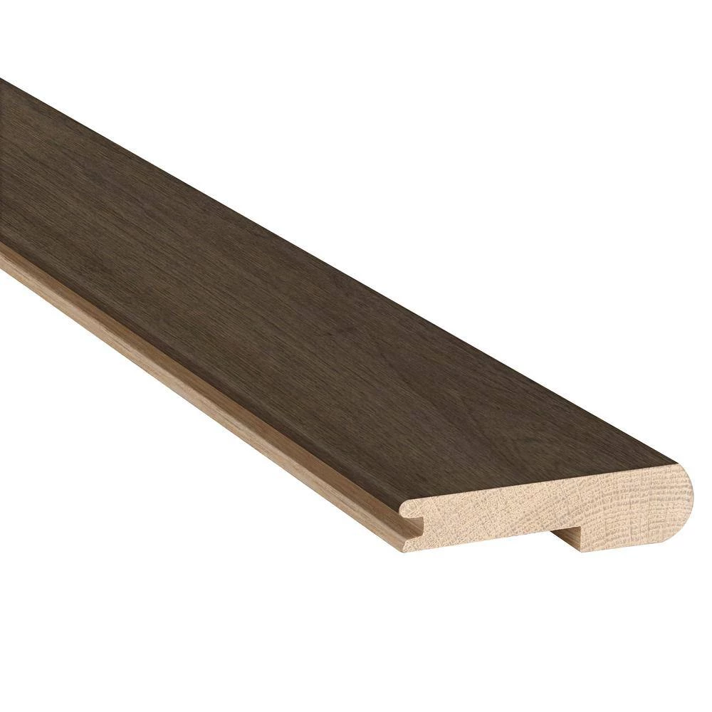 Rusty Ridge Grey Brown Hickory 81/100 in. T x 2-3/4 in. W x 78 in. L Flushmount Stairnose Molding by Heritage Mill 4 Rusty Ridge Grey Brown Hickory 81/100 in. T x 2-3/4 in. W x 78 in. L Flushmount Stairnose Molding by Heritage Mill - Image 2