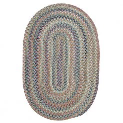 Cedar Cove Light Blue 2 ft. x 3 ft. Oval Braided Area Rug by Colonial Mills