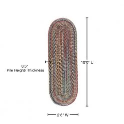 Medley 2 ft. 6 in. x 10 ft. Braided Wool Runner Rug by Colonial Mills -Heritage Mill Sales Store medley colonial mills area rugs ba90r030x120 76 1000