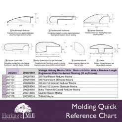 Vintage Hickory Mocha 3/8 in. Thick x 4-3/4 in. Wide x Random Length Engineered Click Hardwood Flooring (33 sq.ft./case) by Heritage Mill -Heritage Mill Sales Store mocha heritage mill engineered hardwood pf9722 fa 1000