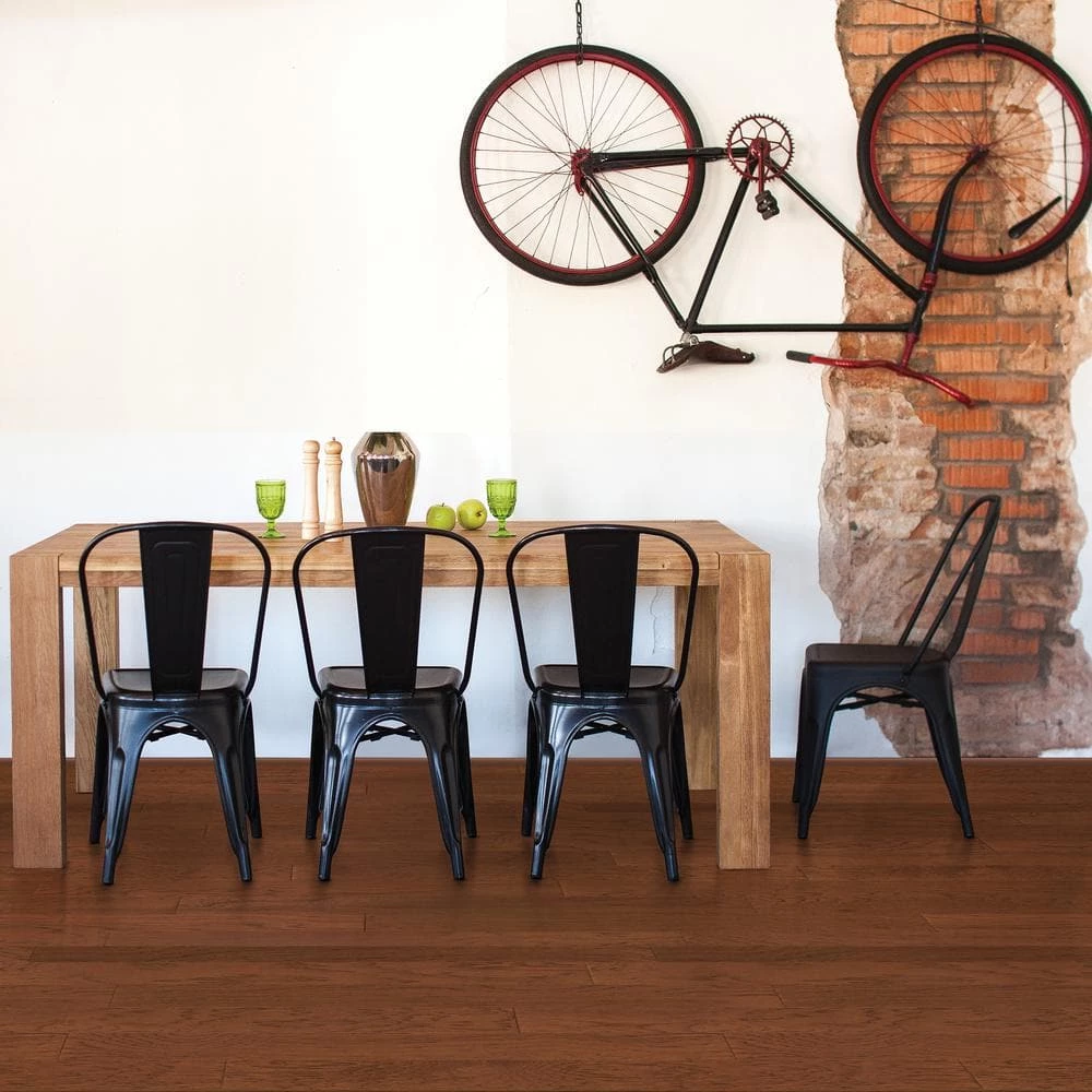 Vintage Hickory Mocha 1/2 in. Thick x 5 in. Wide x Random Length Engineered Hardwood Flooring (31 sq. ft. / case) by Heritage Mill 7 Vintage Hickory Mocha 1/2 in. Thick x 5 in. Wide x Random Length Engineered Hardwood Flooring (31 sq. ft. / case) by Heritage Mill - Image 5