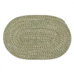 Old Farm Moss 6 ft. x 9 ft. Tweed Indoor/Outdoor Oval Area Rug by Colonial Mills
