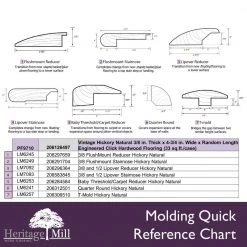 Vintage Hickory Natural 3/8 in. x 4-3/4 in. Wide x Random Length Engineered Click Hardwood Flooring (33 sq. ft. / case) by Heritage Mill -Heritage Mill Sales Store natural heritage mill engineered hardwood pf9710 1f 1000