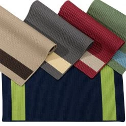 Aurora Navy Green 3 ft. x 5 ft. Stripe Indoor/Outdoor Area Rug by Colonial Mills -Heritage Mill Sales Store navy green colonial mills outdoor rugs ar15r036x060s 4f 1000