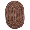 Petra Rosewood 2 ft. x 6 ft. Wool Blend Oval Braided Runner Rug by Colonial Mills