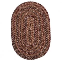 Petra Rosewood 2 ft. x 6 ft. Wool Blend Oval Braided Runner Rug by Colonial Mills