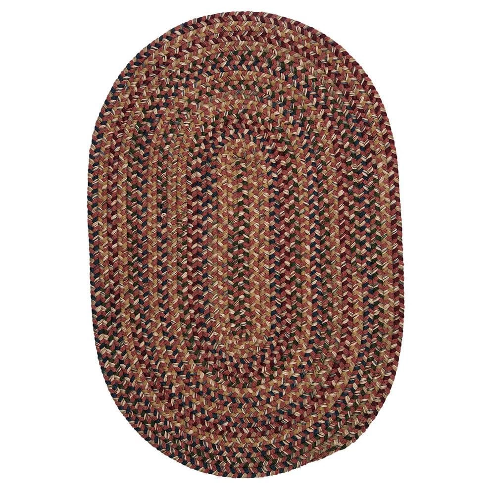 Petra Rosewood 2 ft. x 6 ft. Wool Blend Oval Braided Runner Rug by Colonial Mills 3 Petra Rosewood 2 ft. x 6 ft. Wool Blend Oval Braided Runner Rug by Colonial Mills