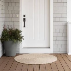 Ibiza Woven Chevron Taupe 45 in. x 45 in. Polypropylene Door Mat by Colonial Mills -Heritage Mill Sales Store taupe colonial mills door mats ib10r045x045 31 1000