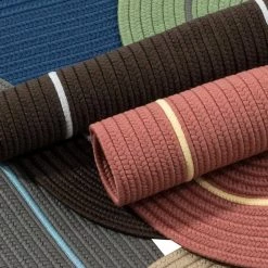 Amber Rhodes Terracotta 2 ft. x 4 ft. Solid Indoor/Outdoor Oval Area Rug by Colonial Mills -Heritage Mill Sales Store terracotta colonial mills outdoor rugs ar56r024x048 1f 1000