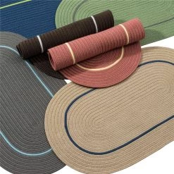 Amber Rhodes Terracotta 2 ft. x 4 ft. Solid Indoor/Outdoor Oval Area Rug by Colonial Mills -Heritage Mill Sales Store terracotta colonial mills outdoor rugs ar56r024x048 4f 1000