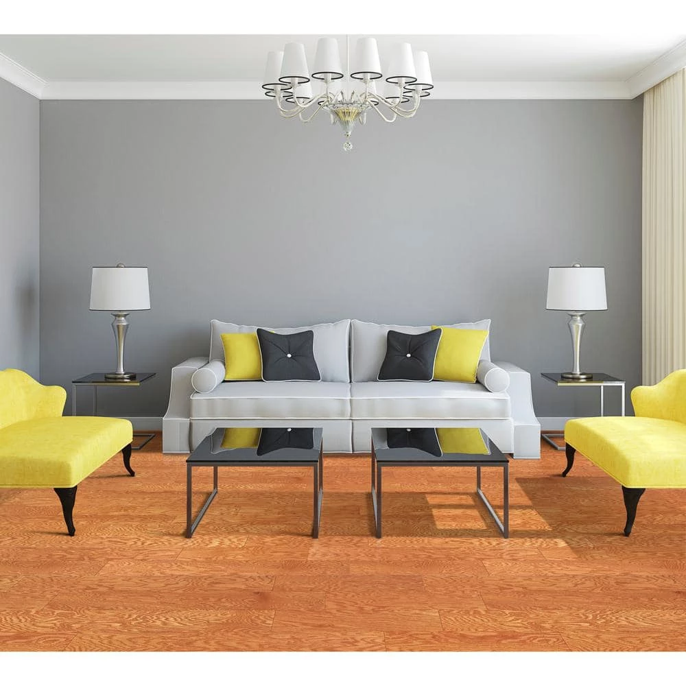 Oak Golden 3/8 in. Thick x 6-1/4 in. Wide x Varying Length Engineered Click Hardwood Flooring (32.2 sq. ft. / case) by Heritage Mill 4 Oak Golden 3/8 in. Thick x 6-1/4 in. Wide x Varying Length Engineered Click Hardwood Flooring (32.2 sq. ft. / case) by Heritage Mill - Image 2